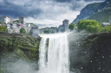 fantasy-3791009　ファンタジー ファンタジー風景 カスケード 自然 夢 シュール 作曲 神秘的な