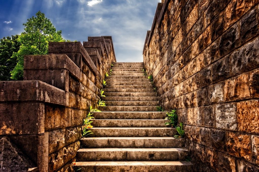 stairs-3614468　階段 石 徐々に 石の階段 古い 出現 壁 アーキテクチャ アップグレード